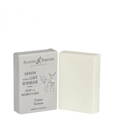 Savon enrichi au lait d'Anesse - Plantes & Parfums - Coton