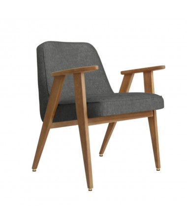 Fauteuil 366 chêne 02 - 366 CONCEPT - Loft gris