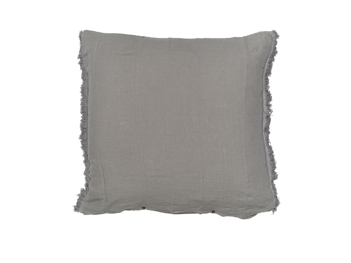 Coussin Hug frangé 80x80 - Bed and Philosophy - Orage