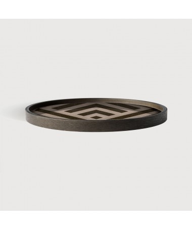 Vide-poche rond Ø30 cm - Ethnicraft - Graphite chevron