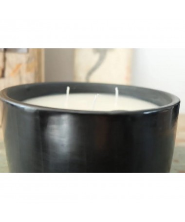 Bougie parfumée M Stucco noir - Miraj Home