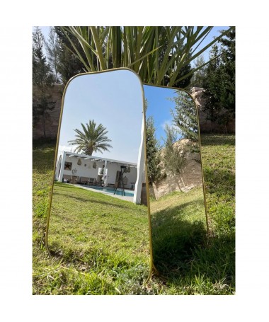 Miroir bordure laiton Mura - Miraj Home