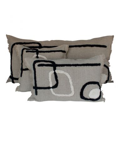 Coussin Tikri lin et coton - Haomy