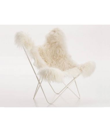 Fauteuil AA Lhassa blanc - Agneau du Tibet - Airborne