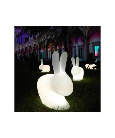 Lapin siège lumineux rechargeable - Qeeboo