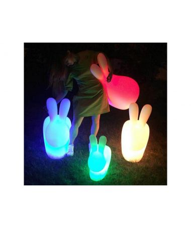 Lapin siège lumineux rechargeable - Qeeboo