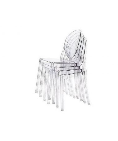 Lot de 4 chaises Victoria Ghost - Kartell