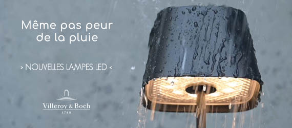 Lampes LED waterproof par Sompex et Villeroy & Boch